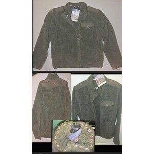 Supreme Hand Made Fleece Jacket Sherpa Mens Military Textured Warm Quality SZ L